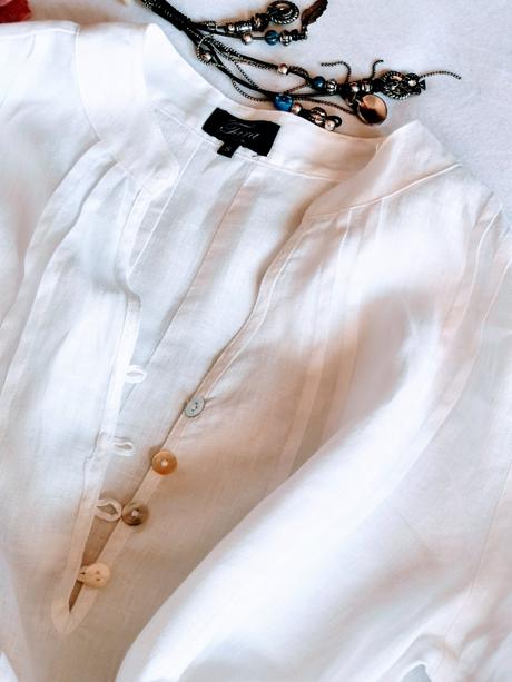 Tara - ľanová tunika a náhrdelník spolu, s