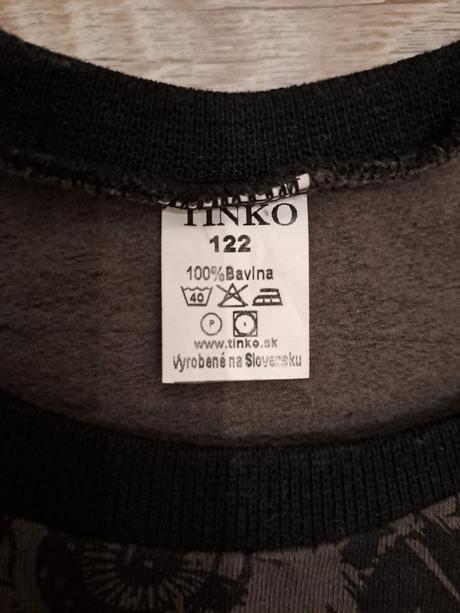 1xoblecena mikina zn.tinko velk.122, tinko,122