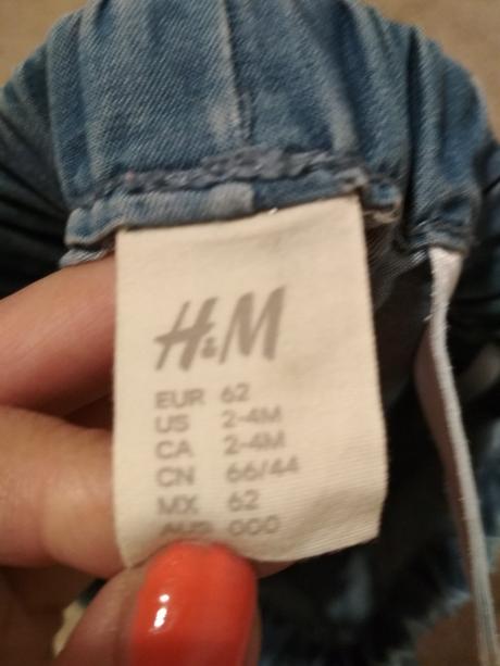Riflové nohavice s nízkym sedom, h&m,62