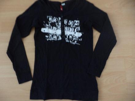 Dievčenske čierne tričko h&m, h&m,158