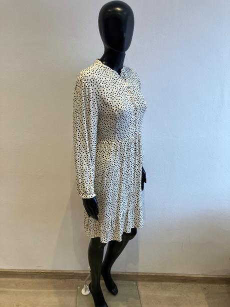 Dámske vzorované šaty maslovo čierne mango (m), mango,m