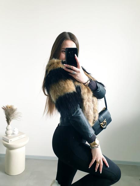 Bunda s kožušinou xxs/xs, xs