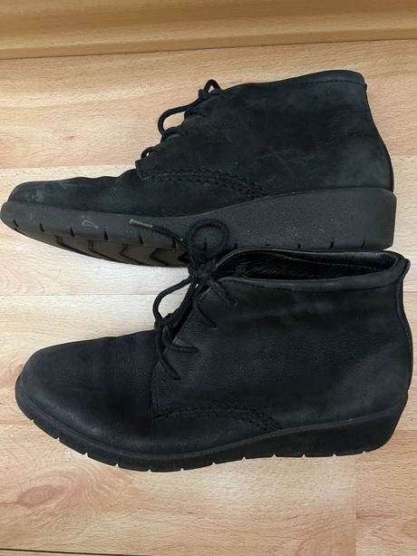 Semišové prechodné zachovalé topánky, ecco,37