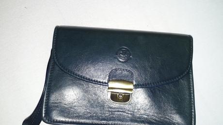Petrolejová kožená clutch kabelka,