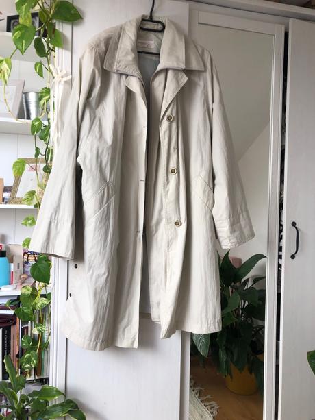 Dámsky jarný kabát/ dámsky jesenný kabát biely, xxxl