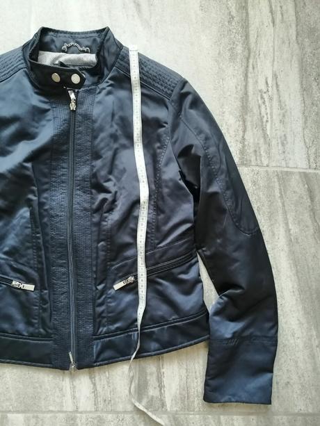 Prémiová luxus bunda geox v38 oceľovomodrá, geox,38