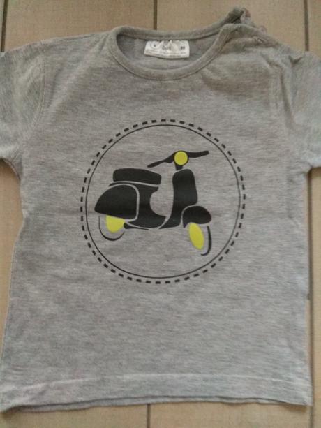 Šedé tričko so skútrom, baby club,86