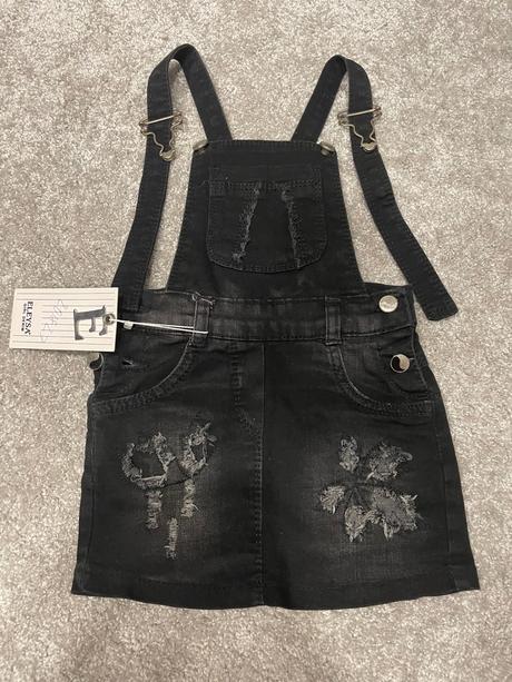 Riflová sukňa na traky, 92