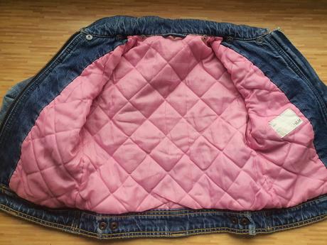 Zateplena podsita riflova bundicka, h&m,116