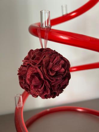 Vianočné gule ruže 2ks, 