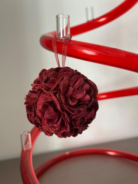 Vianočné gule ruže 2ks, 