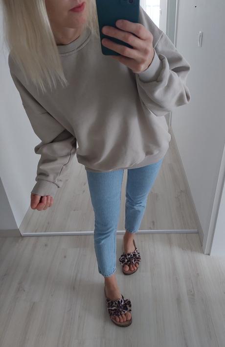 Oversize mikina, fishbone,xs