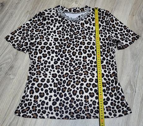 Leopardie tričko s perlami l, l