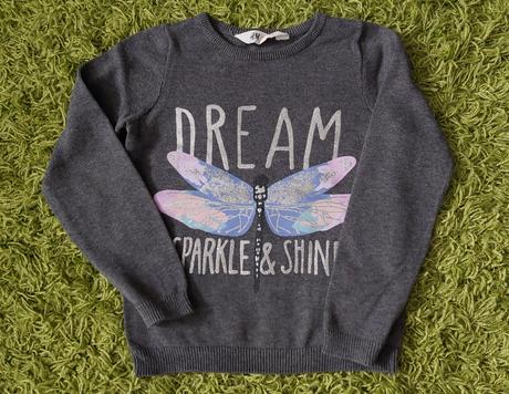 Tenký pulover s trblietkami, h&m,116