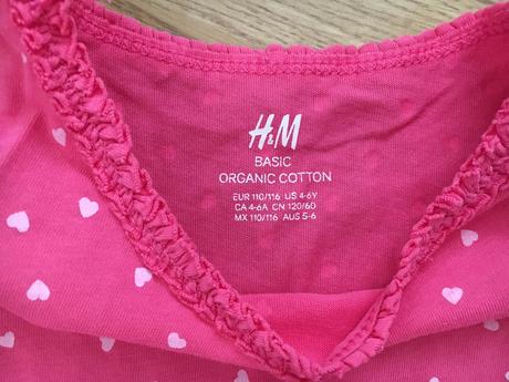 Srdieckove tricko 110/116, h&m,110