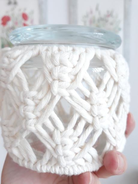 Macrame dóza/svietnik, 