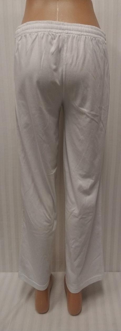 Dámske tenké biele bavlnené nohavice, m