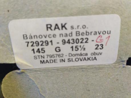 Papučky zn. rak, rak,23