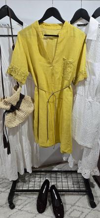 Ľanové šaty italy, m