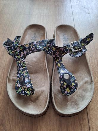 Korkové zdravotné šľapky s koženou stielkou, 39