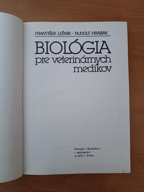 Biológia pre veterinárnych medikov, 
