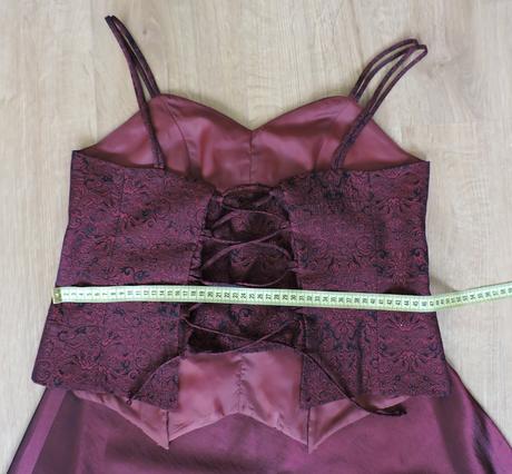 Spoločenské 2 dielne šaty bordové, 42