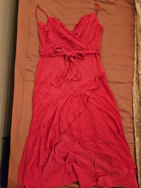 Rúžové romantické šaty mohito (gold label), mohito,xs