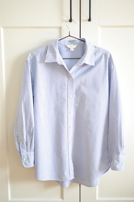 Bielo-modrá košeľa s, h&m,s