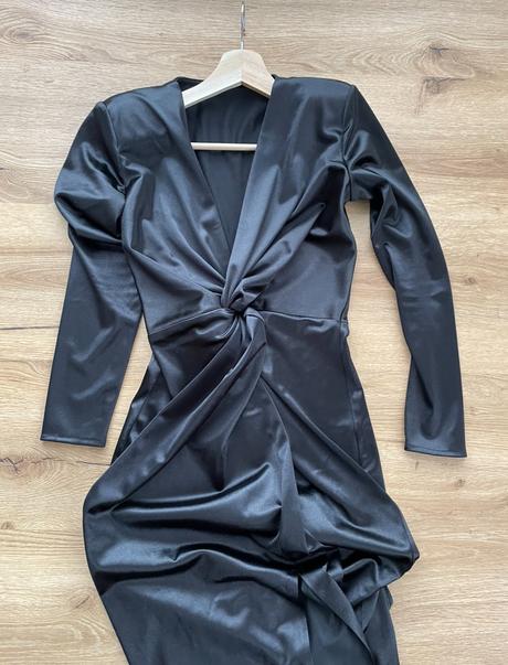 Satenove maxi saty s razporkom, s