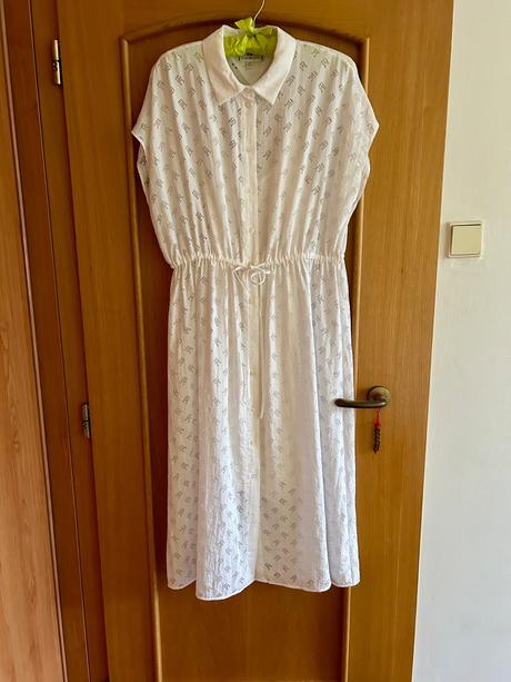 Biele šaty zn.tommy hilfiger č.38/40 so spodničkou, tommy hilfiger,l