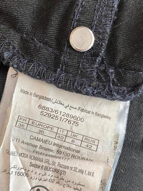 Camaieu - tmavomodré elastické rifle, camaieu,m