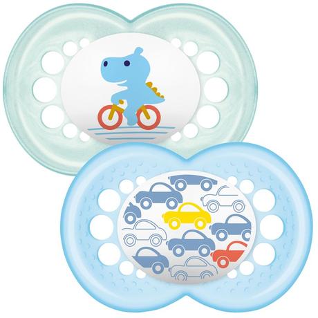 Mam silikónový cumlík original modrý 2 ks, 12m+, mam