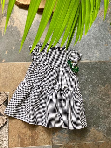 Krasne letné kockovane saty zn.little kids nove, pepco,122