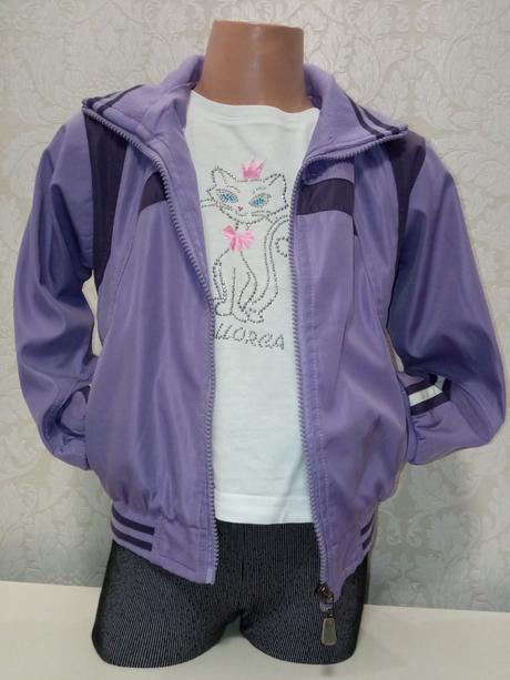 Dievčenská fialová šušťáková vetrovka (122), 122