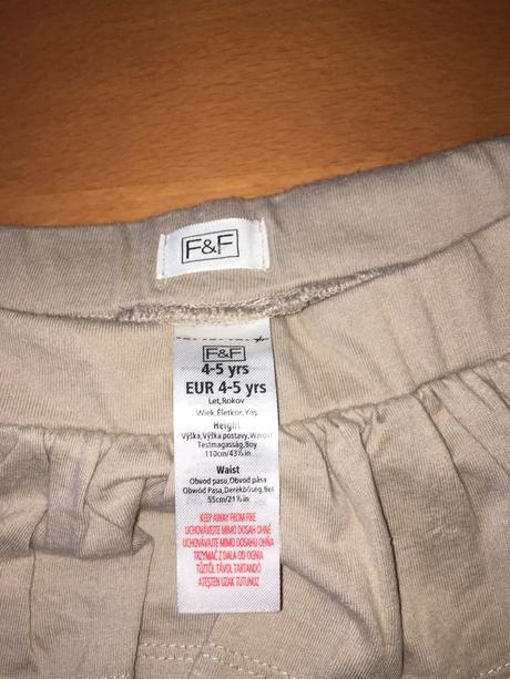 Riasená sukňa 4-5 rokov 110, f&f,110