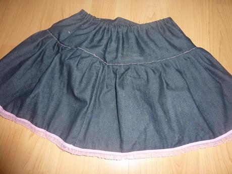 Riflová suknička, 128