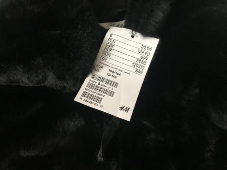 Kožušinková bunda, h&m,158