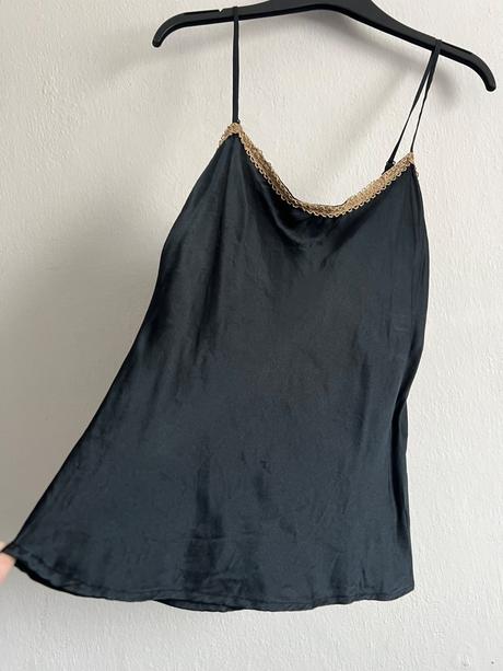 Mango m hodvab hodvabne tielko silk  ciern, mango,m