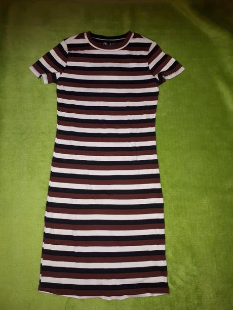Tričkové pásikavé šaty zara, zara,s