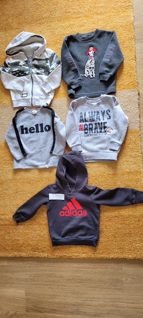 Mikiny velkost 110, 5 ks, adidas,110