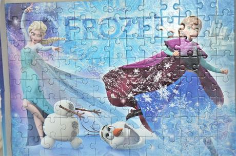 Trblietavé puzzle frozen-104ks, 