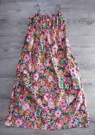 Kvetinové dlhé šaty h&m, h&m,38