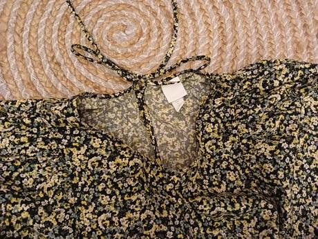 Oversize šaty s puff rukávmi potlač kvety, h&m,xl