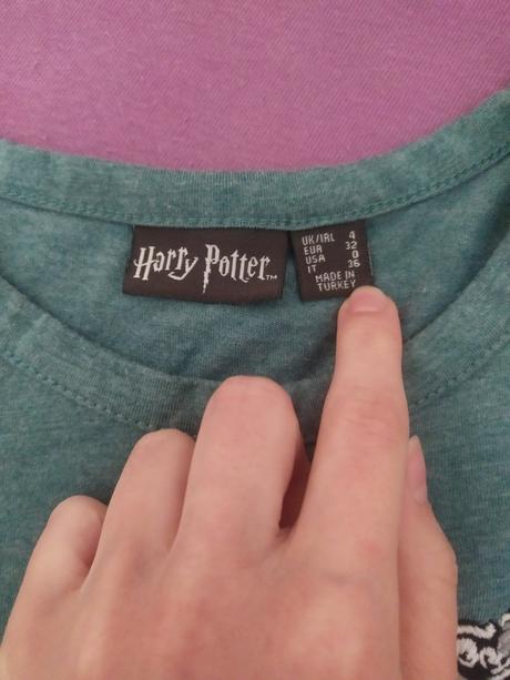 Tričko slytherin veľkosť 32, primark,xs