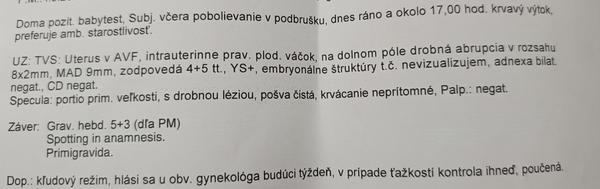 Čo znamená abrupcia v 1. trimestri?