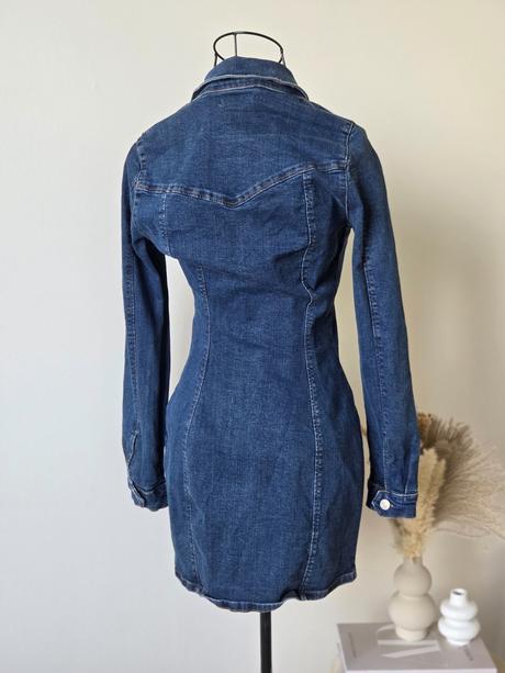 Zara rifľové šaty xs, zara,xs