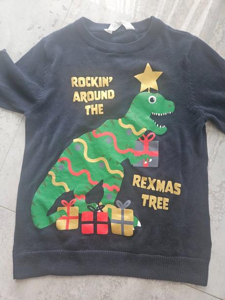 Chlapčenský vianočný pulover h&m, v.122-128, h&m,122