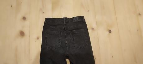 Čierne skinny džínsy s vysokým pásom, 36