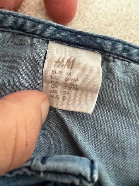 Riflova dzinsova kosela hm 74, h&m,74
