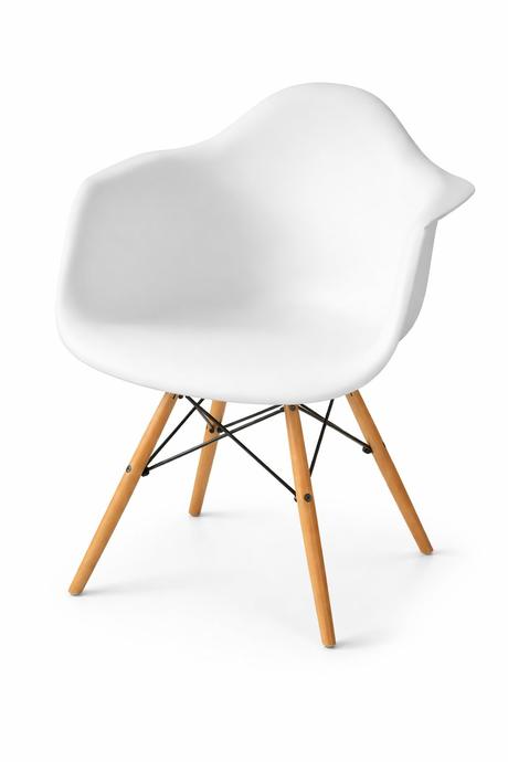 Dizajnová stolička biela (použitá), 